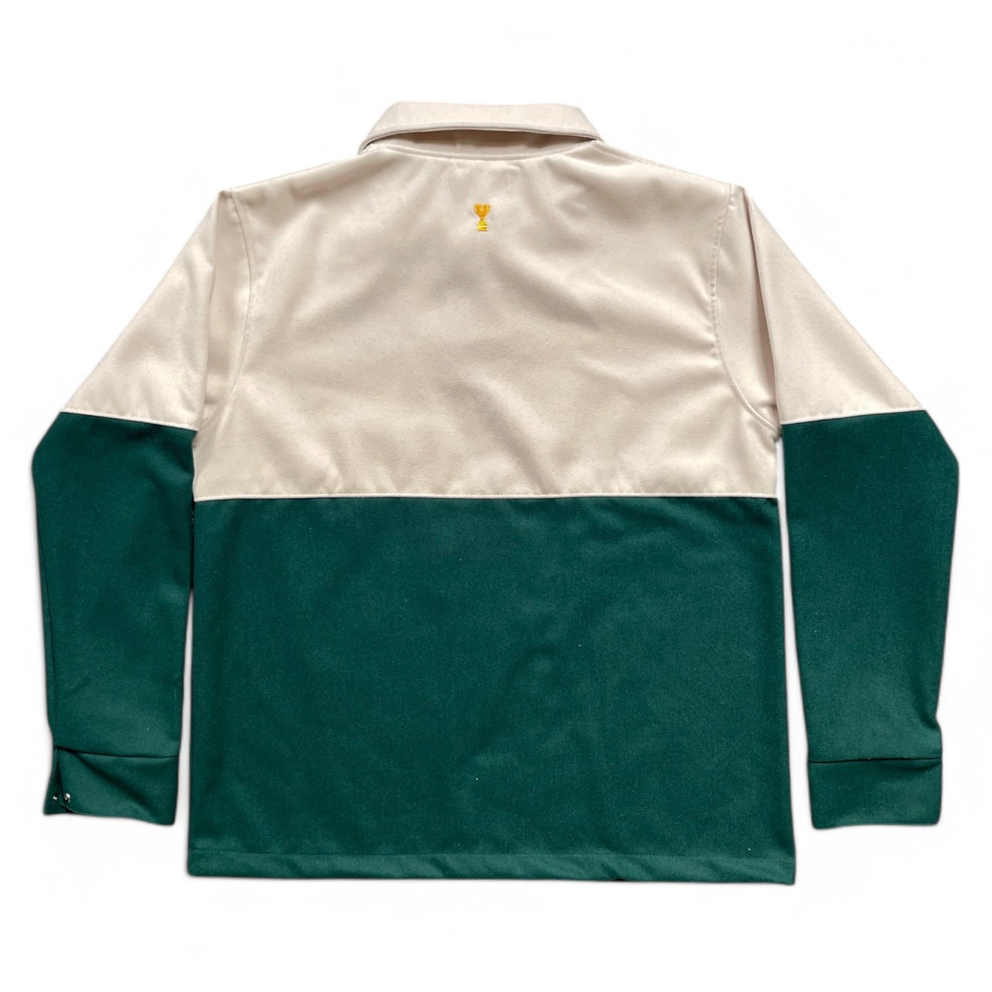 Script Wool Rugby Polo Green