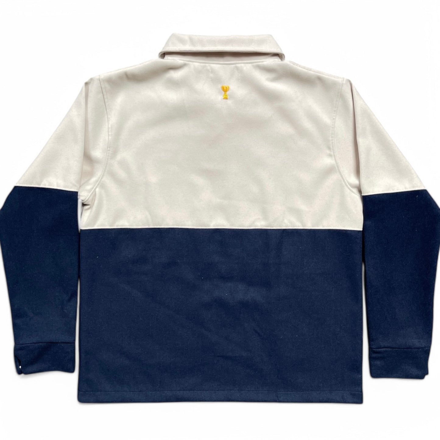 Script Wool Rugby Polo Navy