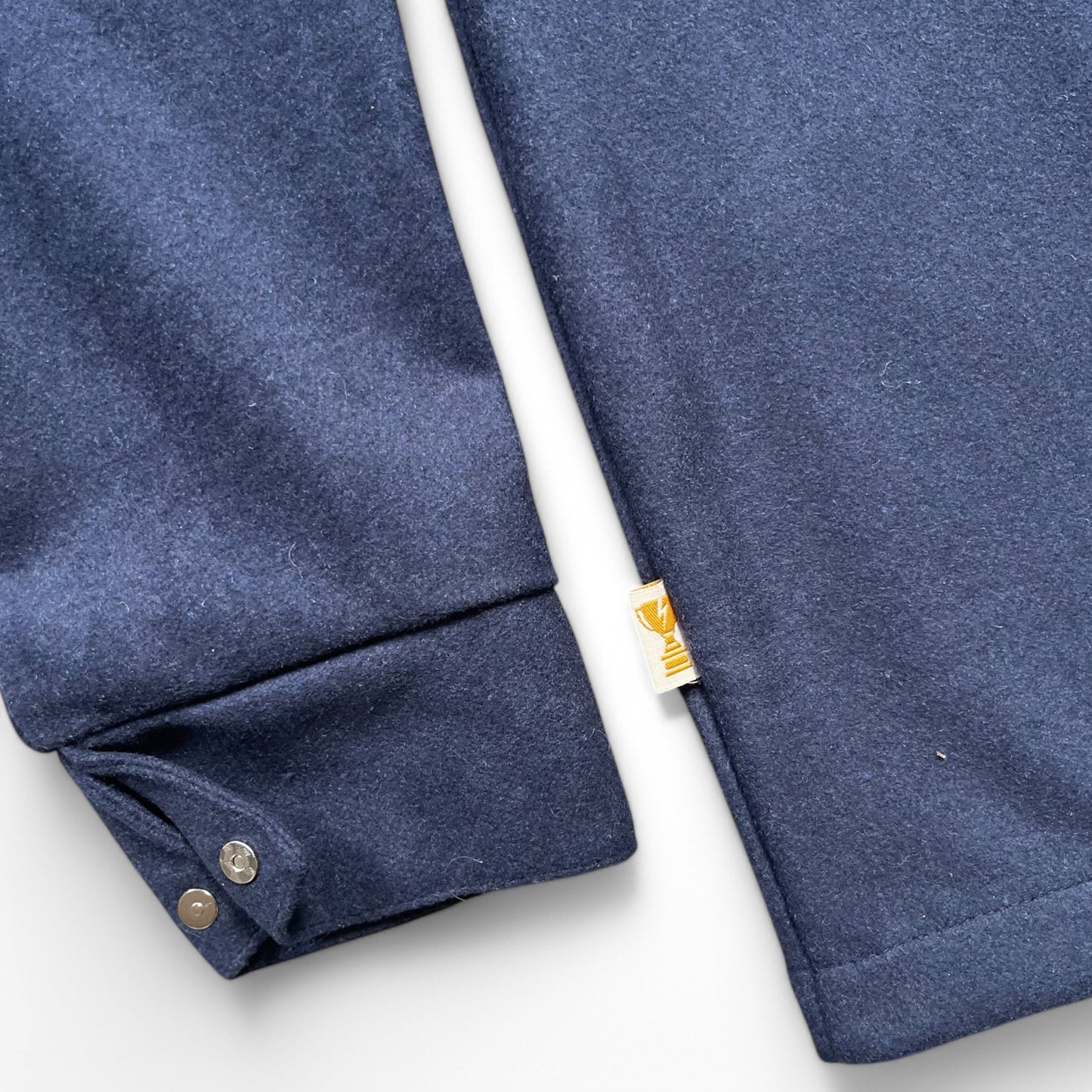 Script Wool Rugby Polo Navy