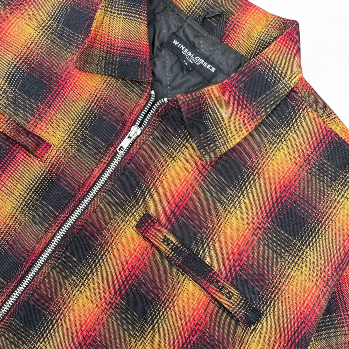 Flannel Double Zip up Jacket