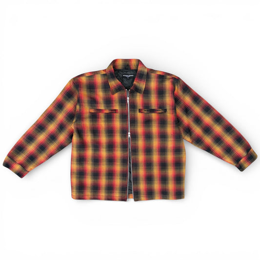 Flannel Double Zip up Jacket